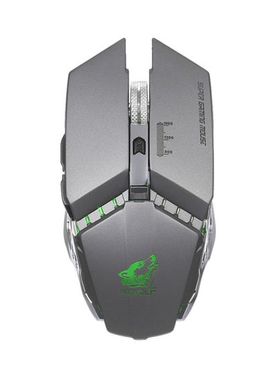 Buy Wireless Gaming Mouse Black/Silver/Green in UAE