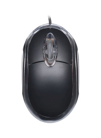 Buy Wired Optical Portable Mouse With USB Port Black/Clear in UAE