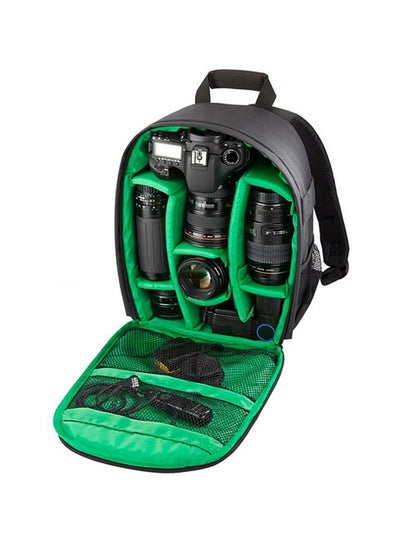 Buy Multifunctional Digital Camera Backpack Green/Black in Saudi Arabia
