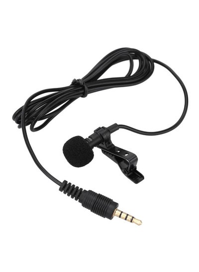 اشتري Portable Clip-On Lapel Lavalier Condenser Microphone LU-D3271 Black في مصر