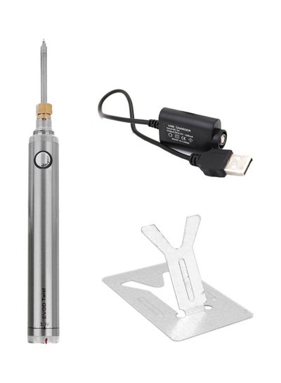 Buy Wireless Soldering Iron With USB Welding Tool Silver 15x4x10.5centimeter in UAE