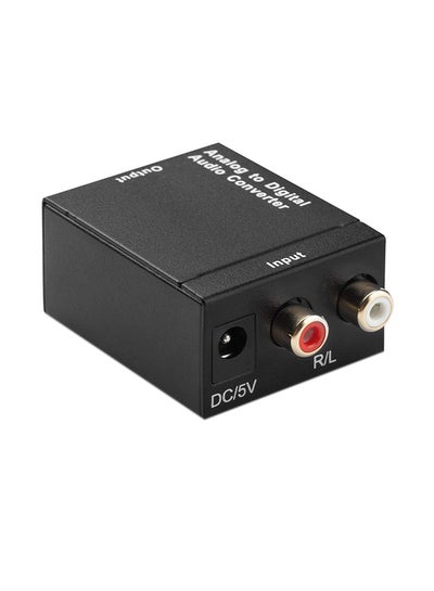 Buy Digital To Analog RCA Audio Converter With Cable Black in UAE