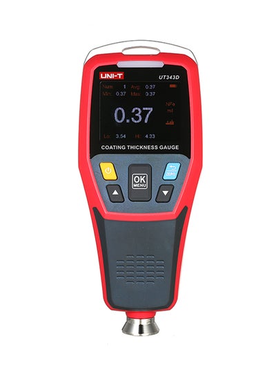 اشتري UT343D Digital Paint Coating Thickness Test Meter With USB Data Function Red في السعودية