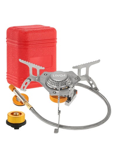 Buy Camping Gas Stove For Outdoor Cooking With Portable Split Burner with Gas Conversion Head Adapter 13.5 x 8 x 3.5cm in UAE