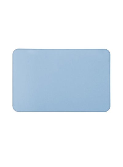 Buy Anti-Skid Quick-Drying Diatomite Bathroom Mat Blue 60 x 39cm in UAE