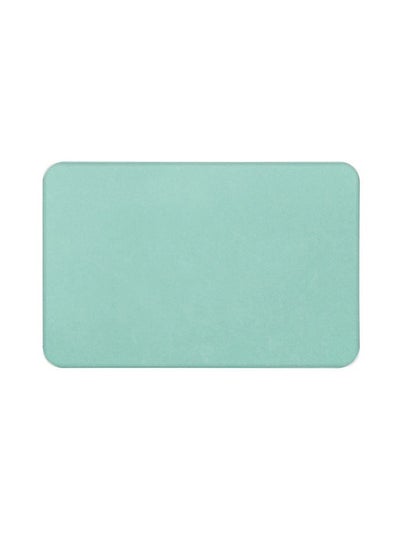 Buy Anti-Skid Quick-Drying Diatomite Bathroom Mat Green 60 x 39cm in UAE