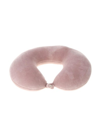 Buy U-Shaped Travel Neck Pillow Flannel Pink 48 x  74cm in Saudi Arabia