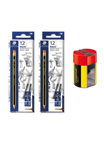 Buy Noris Club Fibre Tip Stationery Combo Set, Pack Of 25 Multicolour in UAE