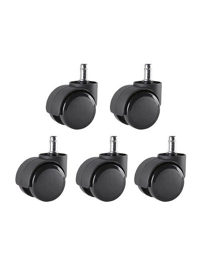 Buy 5-Piece Office Chair Swivel Caster Wheel Black 2inch in Saudi Arabia