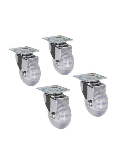 Buy 4-Piece Omni-Directional Swivel Caster Wheel Clear 2inch in Saudi Arabia