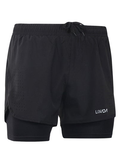 Buy 2-in-1 Running Shorts Quick Drying Breathable Active in UAE