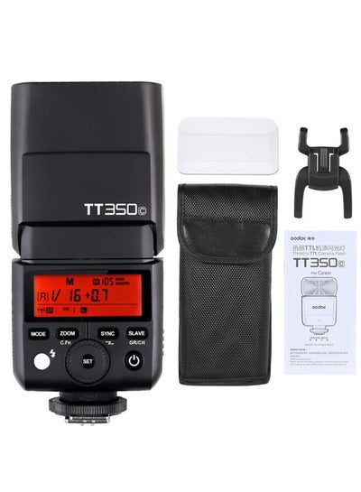 Buy TT350C Wireless Mini Speedlite Flash Light Black in UAE