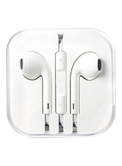 Buy In-Ear Headsets For Apple iPhone 5/Samsung Mobile Phones With Mic White in Egypt