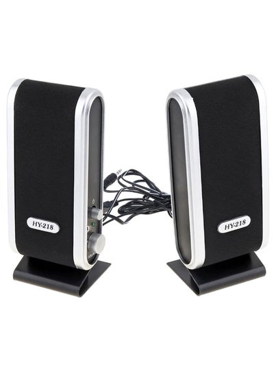 Buy USB Wired Computer PC Speaker Black/Silver in Saudi Arabia