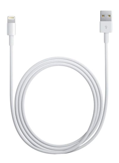 Buy 8 Pin To USB Data Sync And Charging Cable Glossy White in Egypt