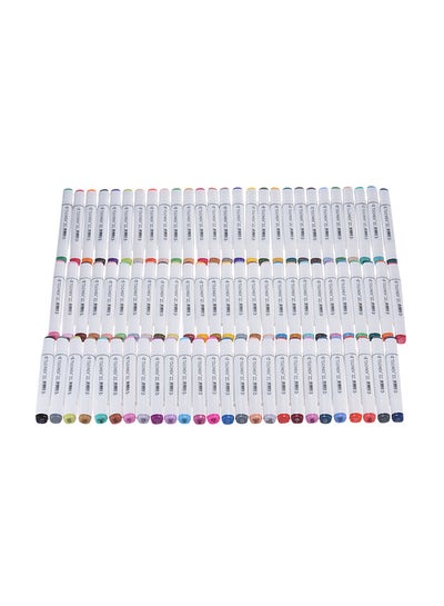 Buy 80-Piece Dual Twin Tip Marker Pen Set Multicolour in UAE