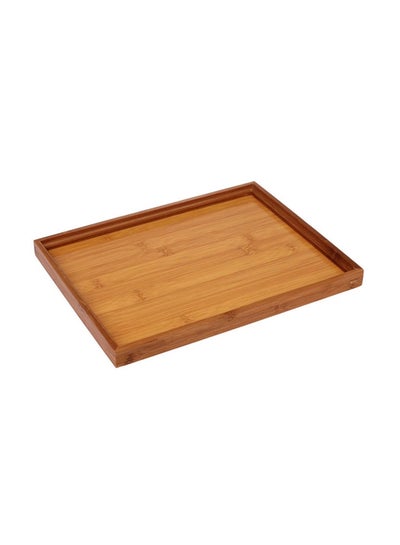 Buy Wooden Dessert Cutlery Tray Brown 22 x 28 x 2centimeter in UAE