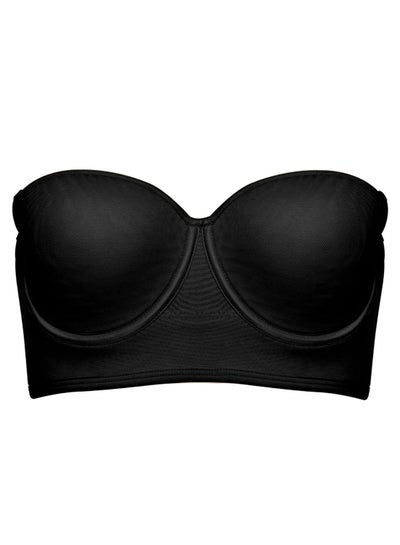 Buy Strapless Control Bra With Extra Sides Support Black in UAE