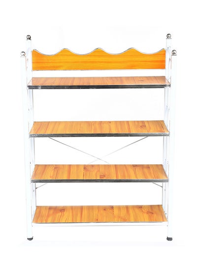 Buy 4-Shelves Shoe Rack Orange/White in Saudi Arabia