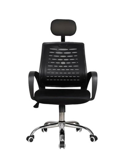 Buy Swivel Mesh Office Chair Black/Silver in Saudi Arabia