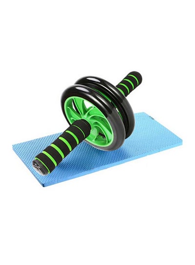 Buy Dual Wheel Ab Roller With Mat 1kg in Saudi Arabia