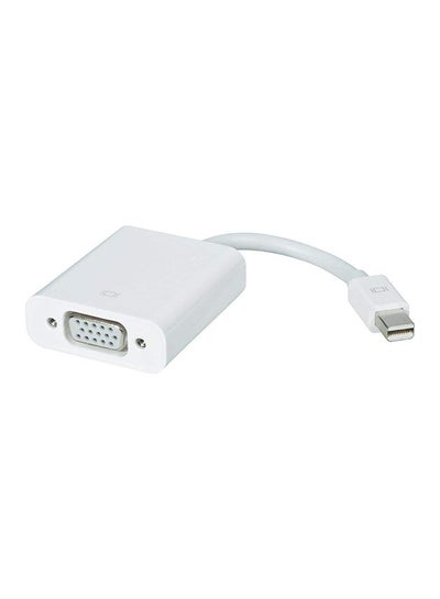 Buy Mini DisplayPort To VGA Adapter Cable White in Saudi Arabia