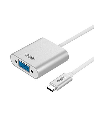 Buy USB 3.1 Type-C To VGA Adapter Cable For MacBook Silver in Egypt