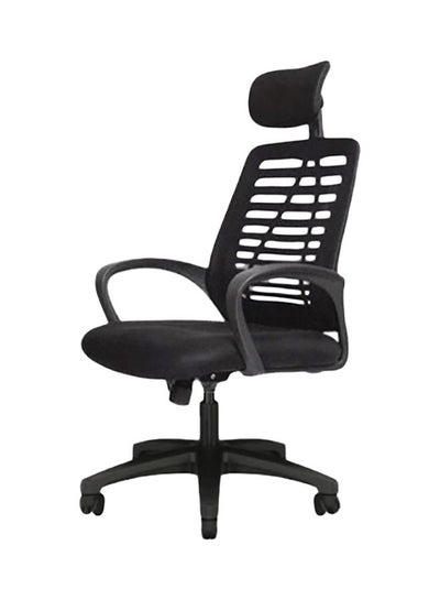 Buy Swivel Mesh Comfort Office Chair Black 49x49x70cm in UAE