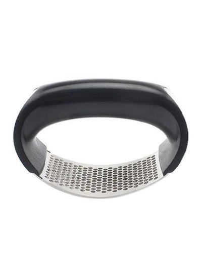 Buy Stainless Steel Garlic Grater Black/Silver 10.8centimeter in Saudi Arabia