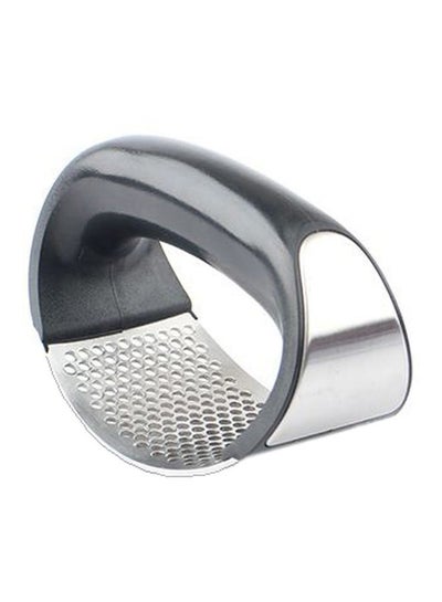 Buy Stainless Steel Garlic Grater Black/Silver 10.8centimeter in Saudi Arabia