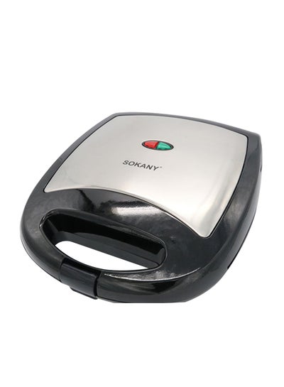 Buy Stainless Steel Sandwich Maker With Removable Non-Stick Grill Plate 750W KJ-102 Black/Silver in Egypt