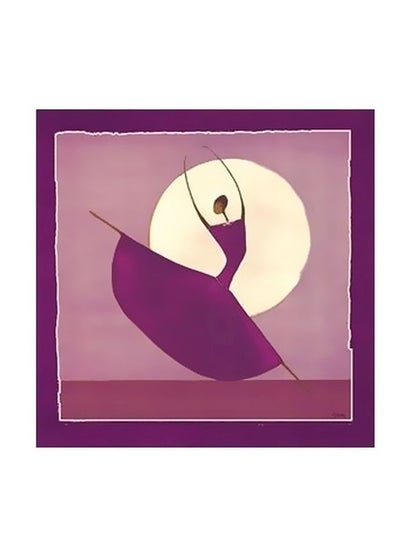 Buy Decorative Wall Poster Purple/White 15x15cm in Egypt