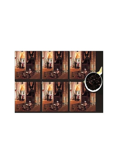 Buy 6-Piece Decorative Coaster Set Multicolour 7x7cm in Egypt