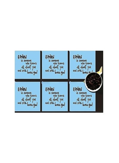 Buy 6-Piece Coaster Set Multicolour 7x7cm in Egypt