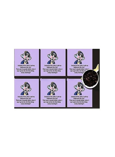 Buy 6-Piece Coaster Set Multicolour 7x7cm in Egypt