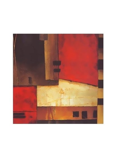 Buy Decorative Wall Poster Red/Brown/Beige 15x15cm in Egypt