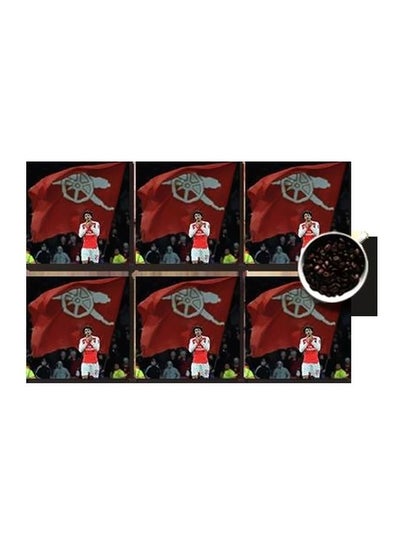 Buy 6-Piece Coaster Set Multicolour 7x7cm in Egypt