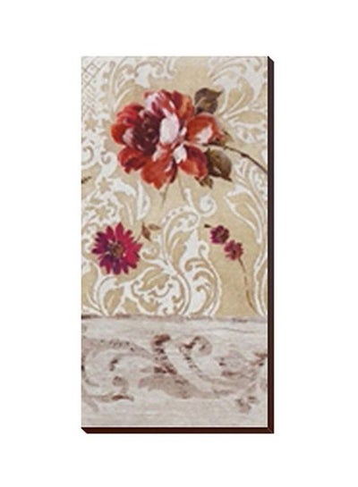 Buy Decorative Wall Painting With Frame Beige/White/Red 18x54cm in Egypt