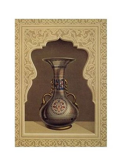 Buy Decorative Wall Poster Beige/Gold/Brown 34 ×24cm in Egypt