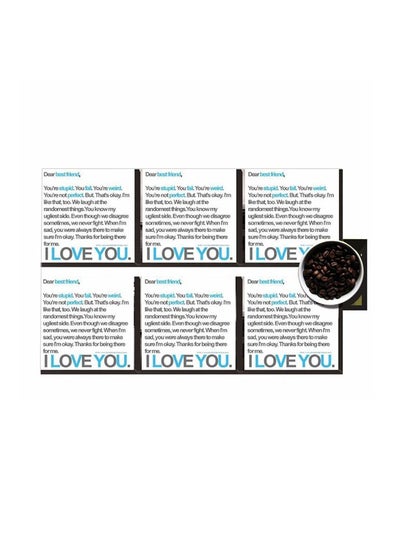 اشتري 6-Piece Decorative Printed Coaster Set White/Black 7 x7 سنتيمتر في مصر