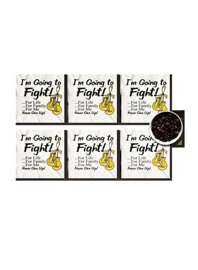 Buy 6-Piece Decorative Coasters White/Black/Gold 7x7cm in Egypt