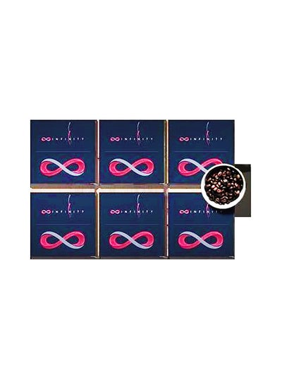 Buy 6-Piece Decorative Coasters Black/Pink/Blue 7 x7cm in Egypt