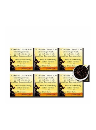 Buy 6-Piece Decorative Coaster Set Yellow/Red/Black 7x7cm in Egypt