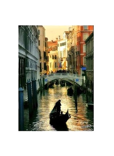 Buy Decorative Wall Poster Orange/White/Yellow 60x40cm in Egypt