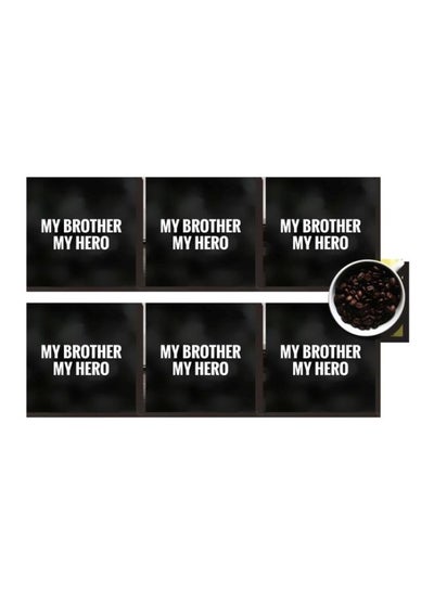 Buy 6-Piece Coaster Set Black/White 7 x7cm in Egypt