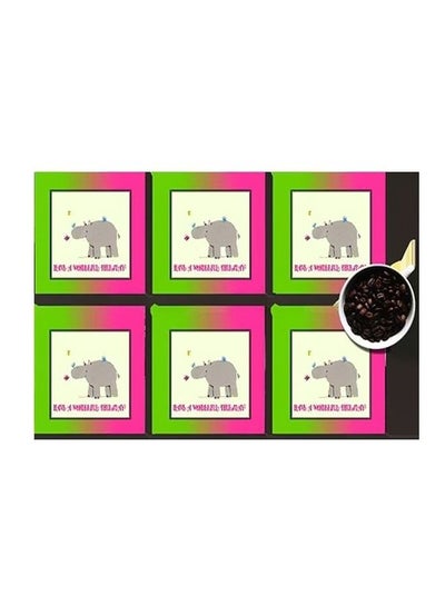 اشتري 6-Piece Coaster Set Multicolour 7x7 centimeter في مصر