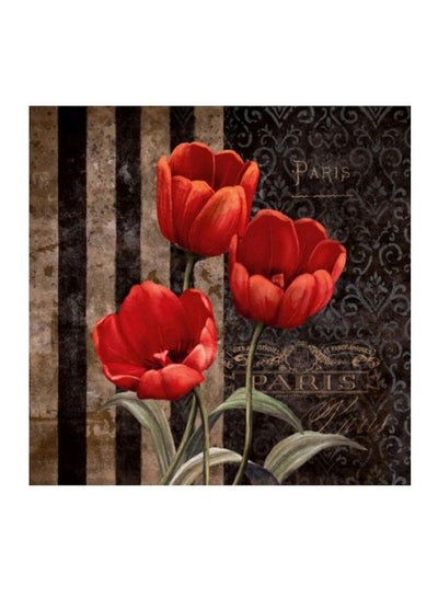 Buy Decorative Wall Poster Red/Green/Brown 15x15cm in Egypt