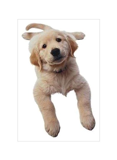 Buy Puppy Printed Decorative Wall Poster Beige/White 34x24cm in Egypt