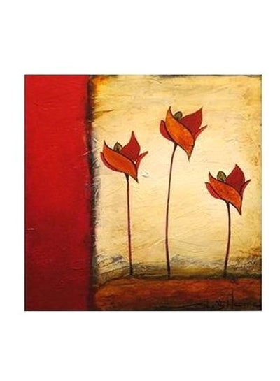 Buy Decorative Wall Poster Red/Brown 50x50cm in Egypt