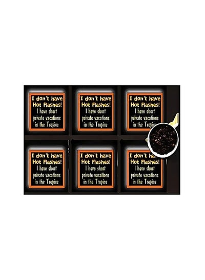 Buy 6-Piece Coasters Set Multicolour 7x7cm in Egypt